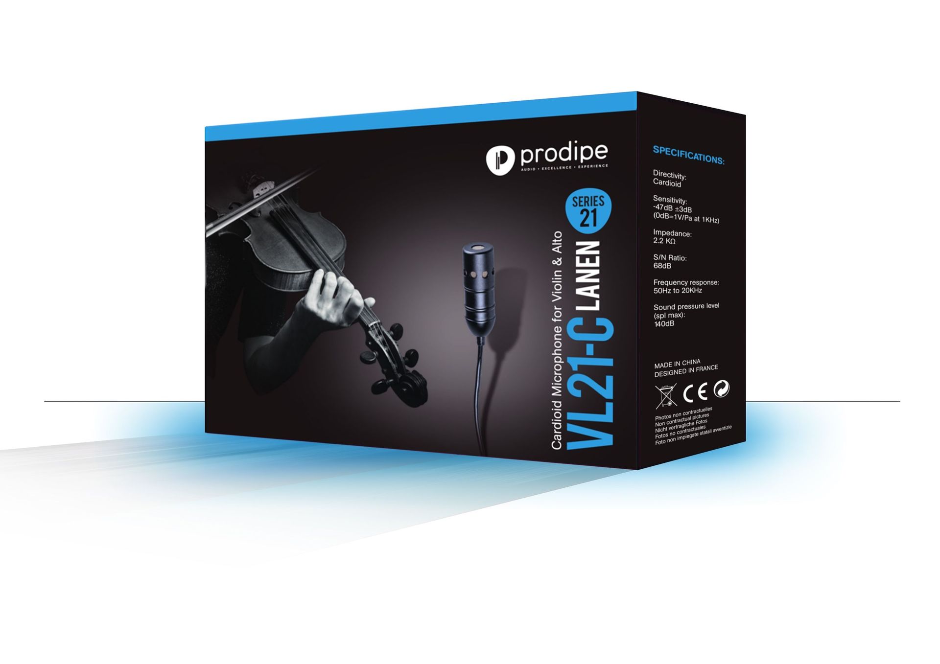 Prodipe VL21-C Lanen Instrumenten Mikrofon für Violine und Viola _00032203_