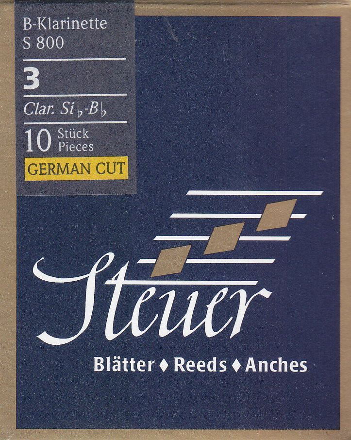 Steuer Blatt S-800 3,0 B-Klarinette deutsch Blue Line  