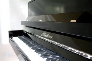 Blüthner Modell D Klavier, 116 cm, schwarz poliert