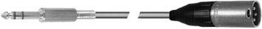 Mikrofonkabel Amphenol XLR male/ 6,3mm StereoKlinkenstecker, 3 Meter, schwarz _00017064_
