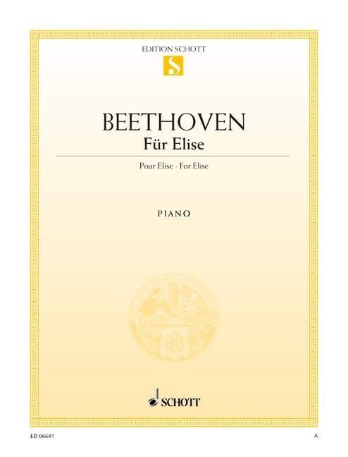 Noten Für Elise Beethoven Einzelausgabe Schott ED 06641 _00005104_