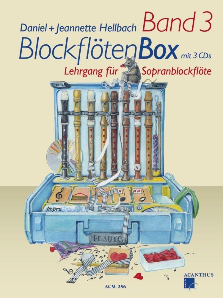 Noten BLOCKFLÖTENBOX 3 acanthus ACM 256 incl. 3 CD´s Daniel Jeannette Hellbach 