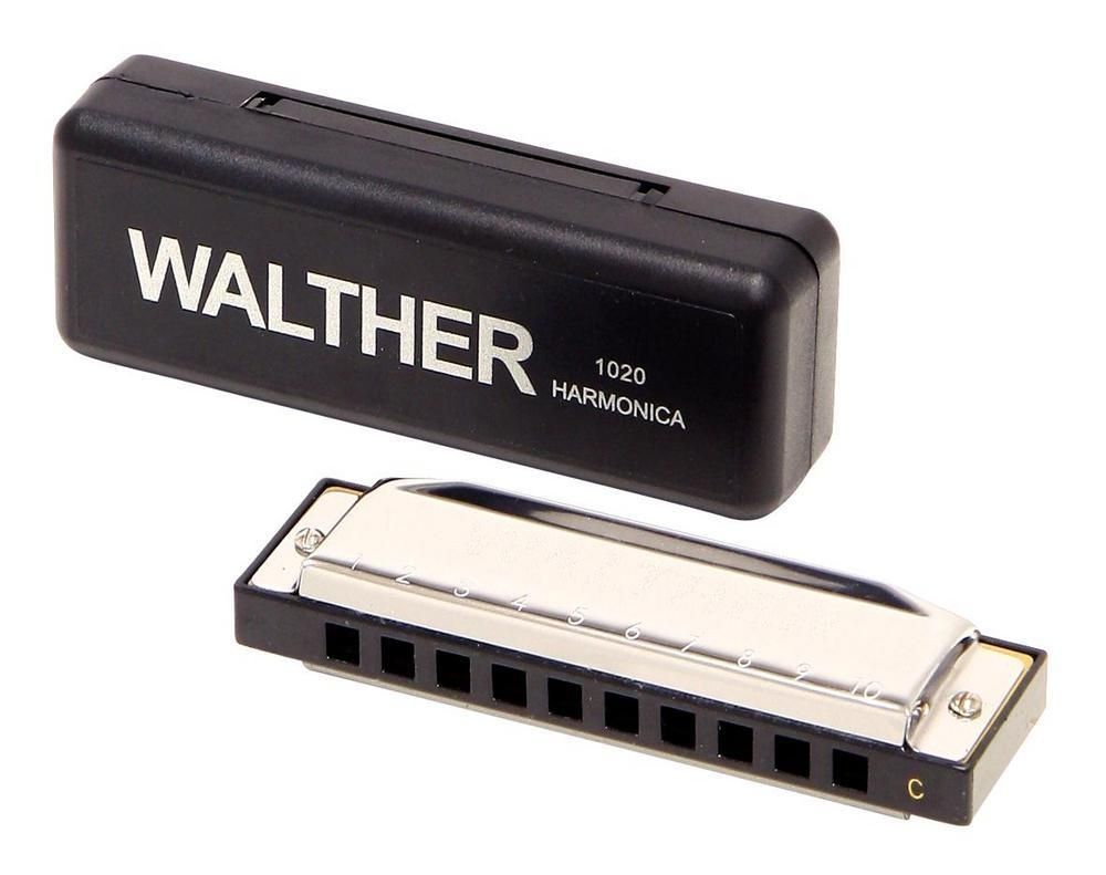 Walther Blues-Mundharmonika Richter-Modell 20 incl.Kunststoffbox