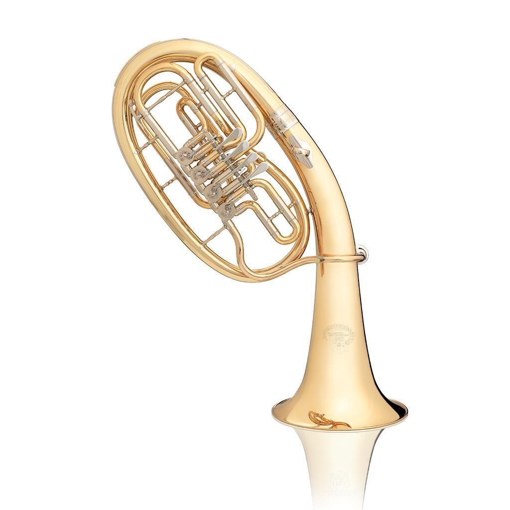 B&S 3033/2-L Bb-Tenorhorn, 4 Ventile, Bohrung 14,00 mm, Goldmessing,Etui_00029040_