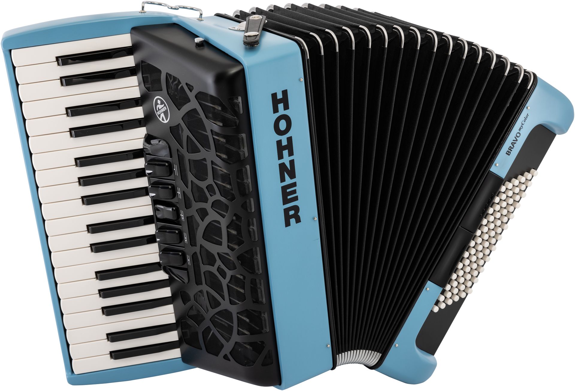 Hohner MY COLOR Bravo III 72 Sky Akkordeon HOA166153 72 Bässe, silent Key_00053612_