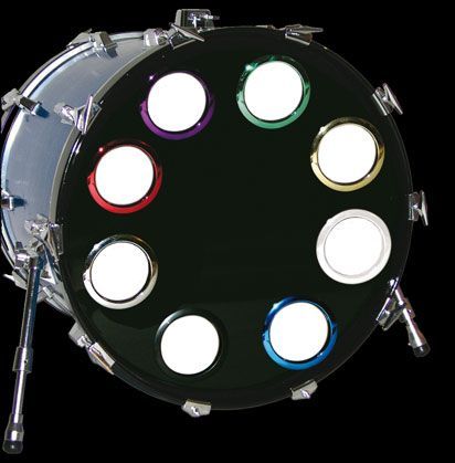 Bass Drum O`s   5" / Chrome Ring für Resonanzloch Verstärkungsring