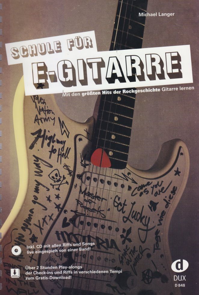 Noten Schule für E-Gitarre DUX 848 incl. audio download Code Langer Michael 