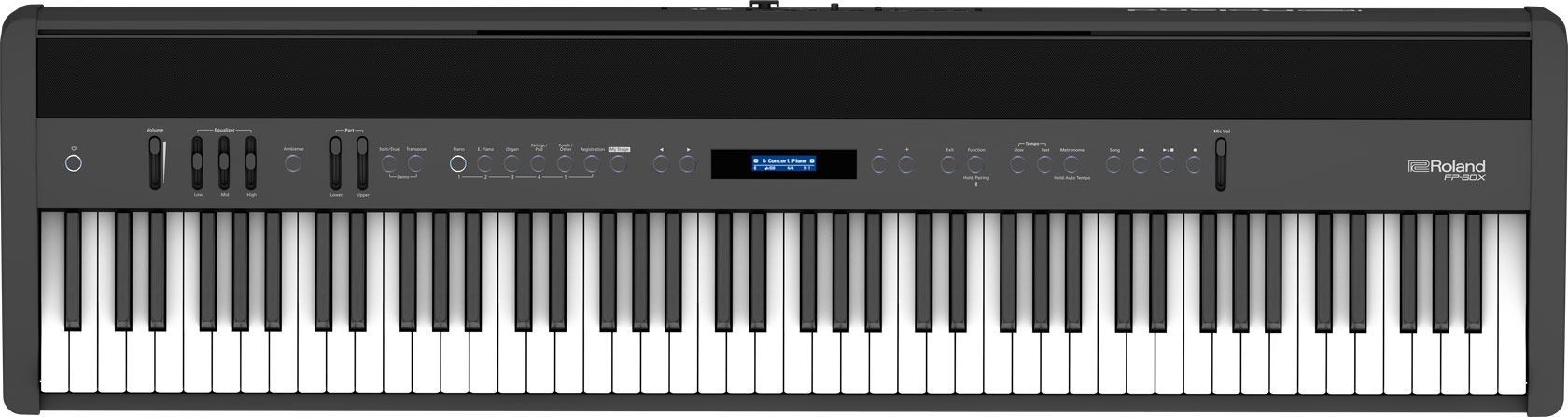 Roland FP-60X-BK Stagepiano schwarz Digitalpiano mit Lautsprechern FP60X BK