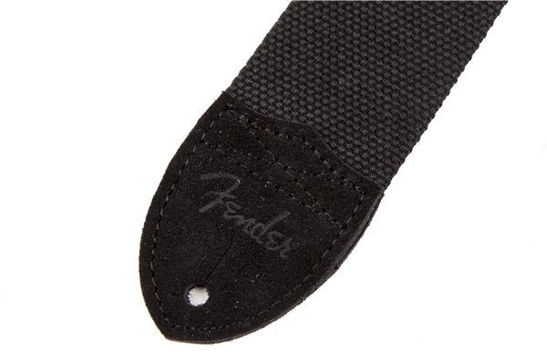 Fender Cotton/Leather Strap Gitarrengurt schwarz