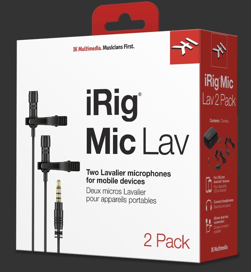 IK Multimedia iRig Mic Lav 2 Pack Lavalier Mikrofon SET für iPhone, iPad, iPod  - Onlineshop Musikhaus Markstein