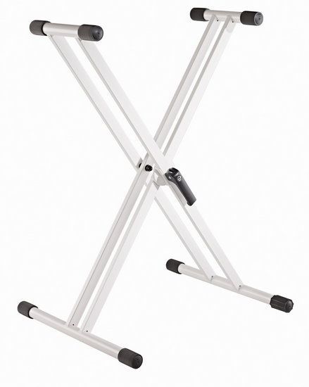 K&M 18993 Keyboardständer RICK 20 weiß neues Modell, Stativ für Stagepianos, _00034956_