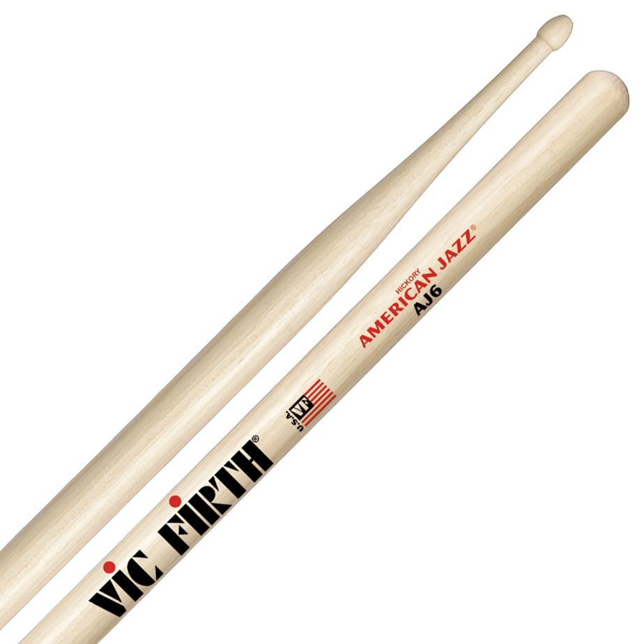 0750795011230 - Vic-Firth - AJ6 Sticks American Jazz Wood Tip