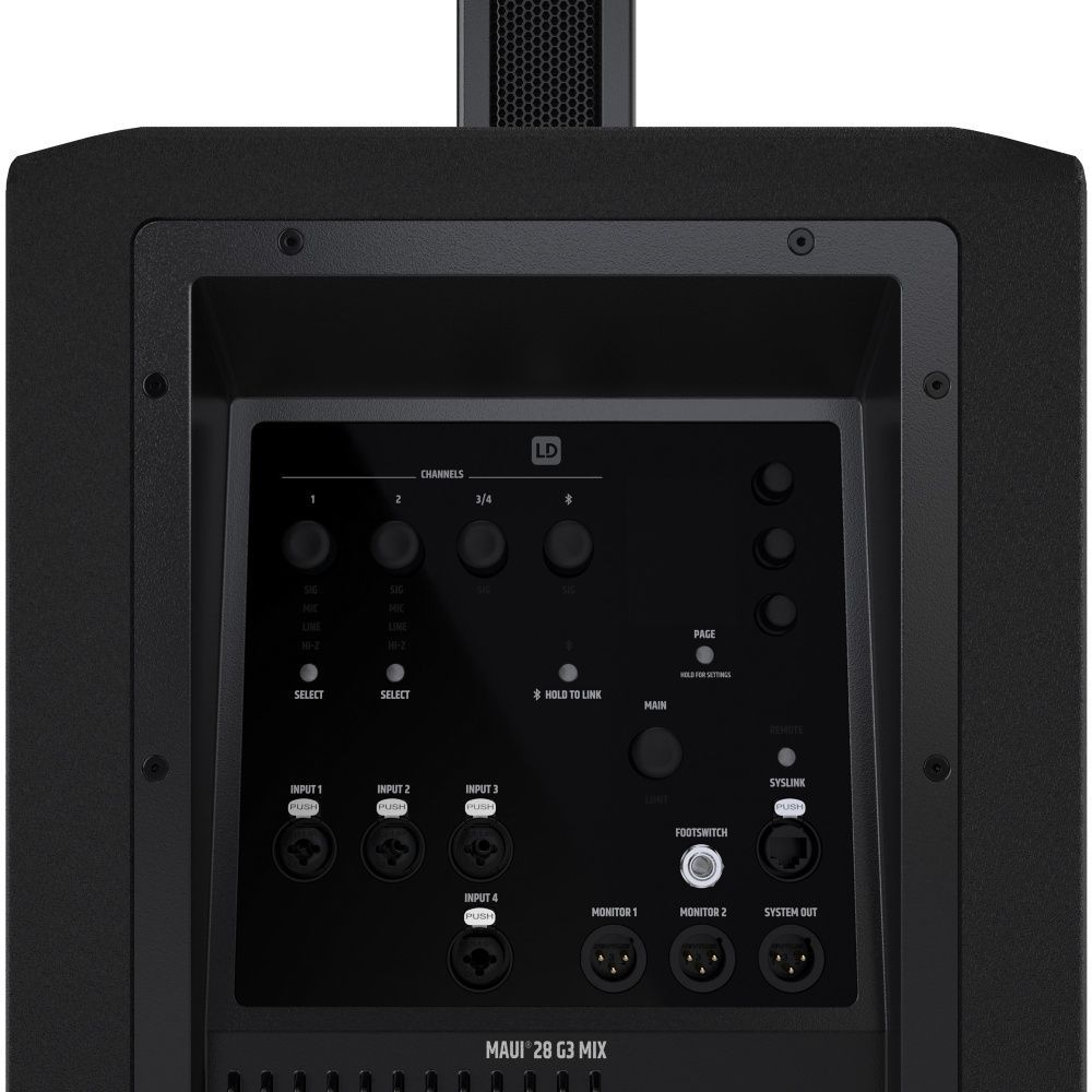 LD Systems Maui 28 G3 MIX Kompaktes Säulensystem mit Digital-Mixer schwarz _00053401_