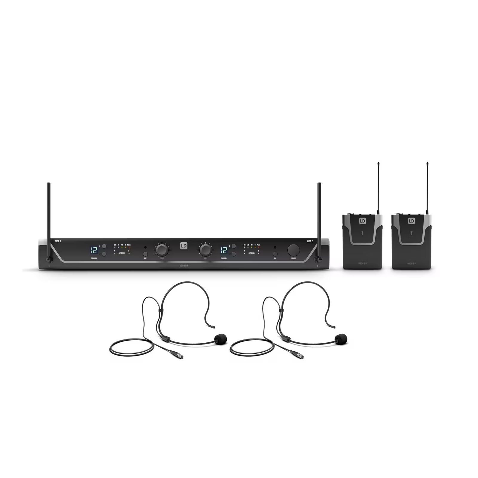 4049521399831 - LD Systems U308 BPH 2 - Dual Funkmikrofon System mit 2xBodypack 2xHeadset 4049521399831 - LD Systems U308 BPH 2 - Dual Funkmikrofon System mit 2xBodypack 2xHeadset