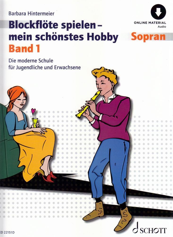 Noten Sopranblockflöte Blockflöte spielen mein schönstes Hobby 1 ED 22151D incl.