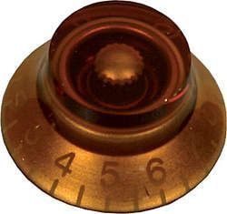 Gitarren Potiknopf Bell Shape Bernstein  für E-Gitarre Glockenform