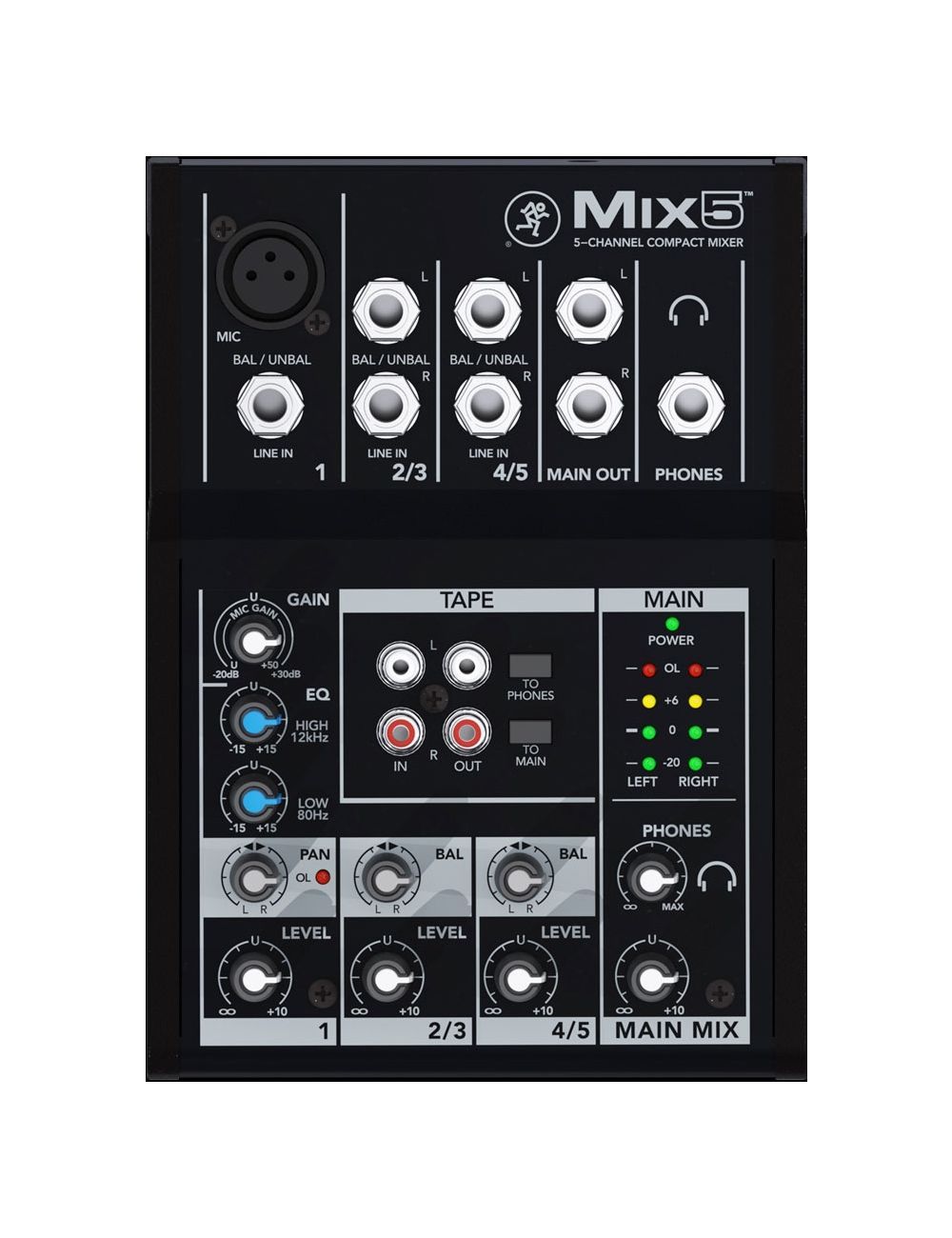 Mackie Mix5 Mischpult 5-Kanal Kleinmixer inkl. Netzteil _00034731_