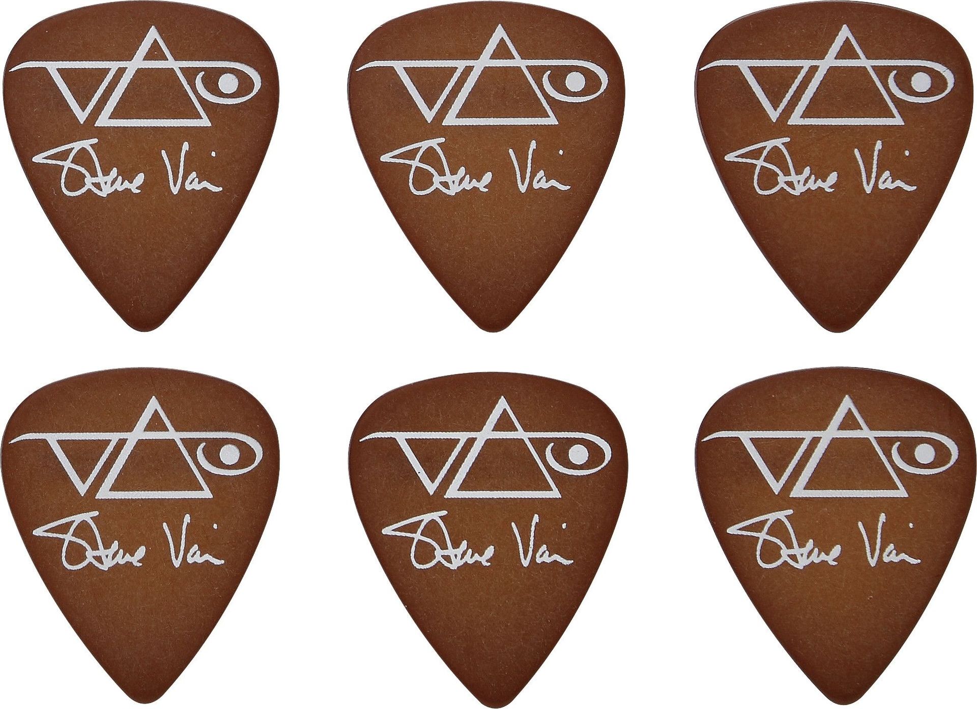 4515110332522 - Steve Vai Guitar-Pick Brown 6er Pack Polyacetal Picks Heavy 1mm