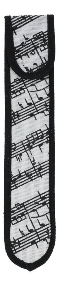 Blockflötentasche Noten und Notenzeilen ca. 36 x 7,5 cm