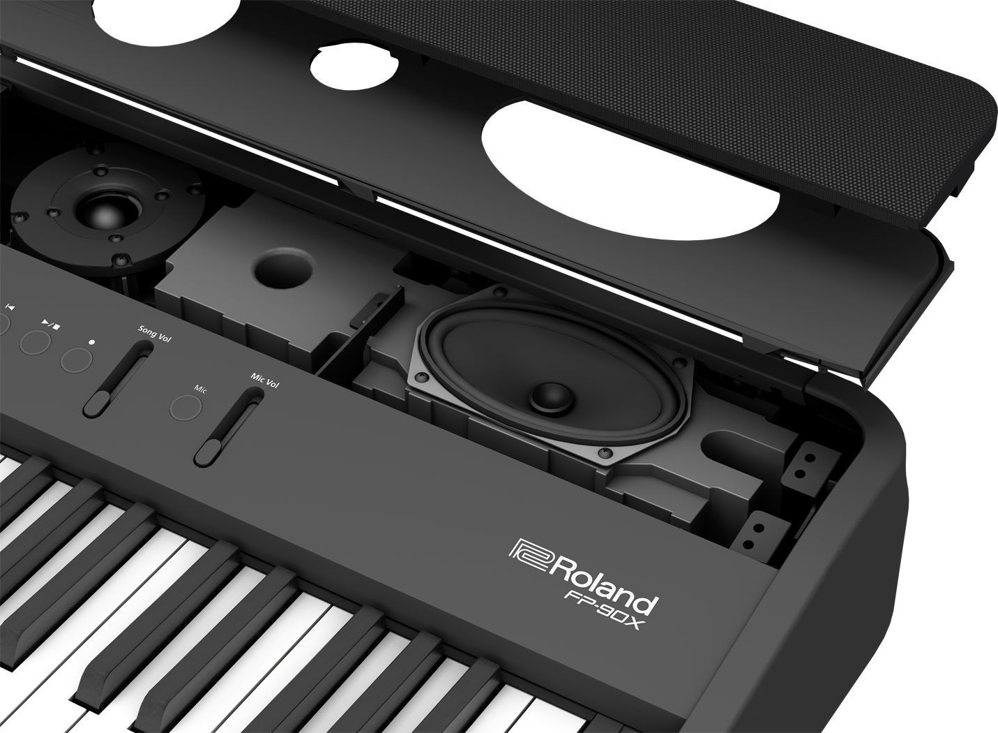 Roland FP-90X-BK Stagepiano schwarz Digitalpiano mit Lautsprechern, FP90xBK _00049826_