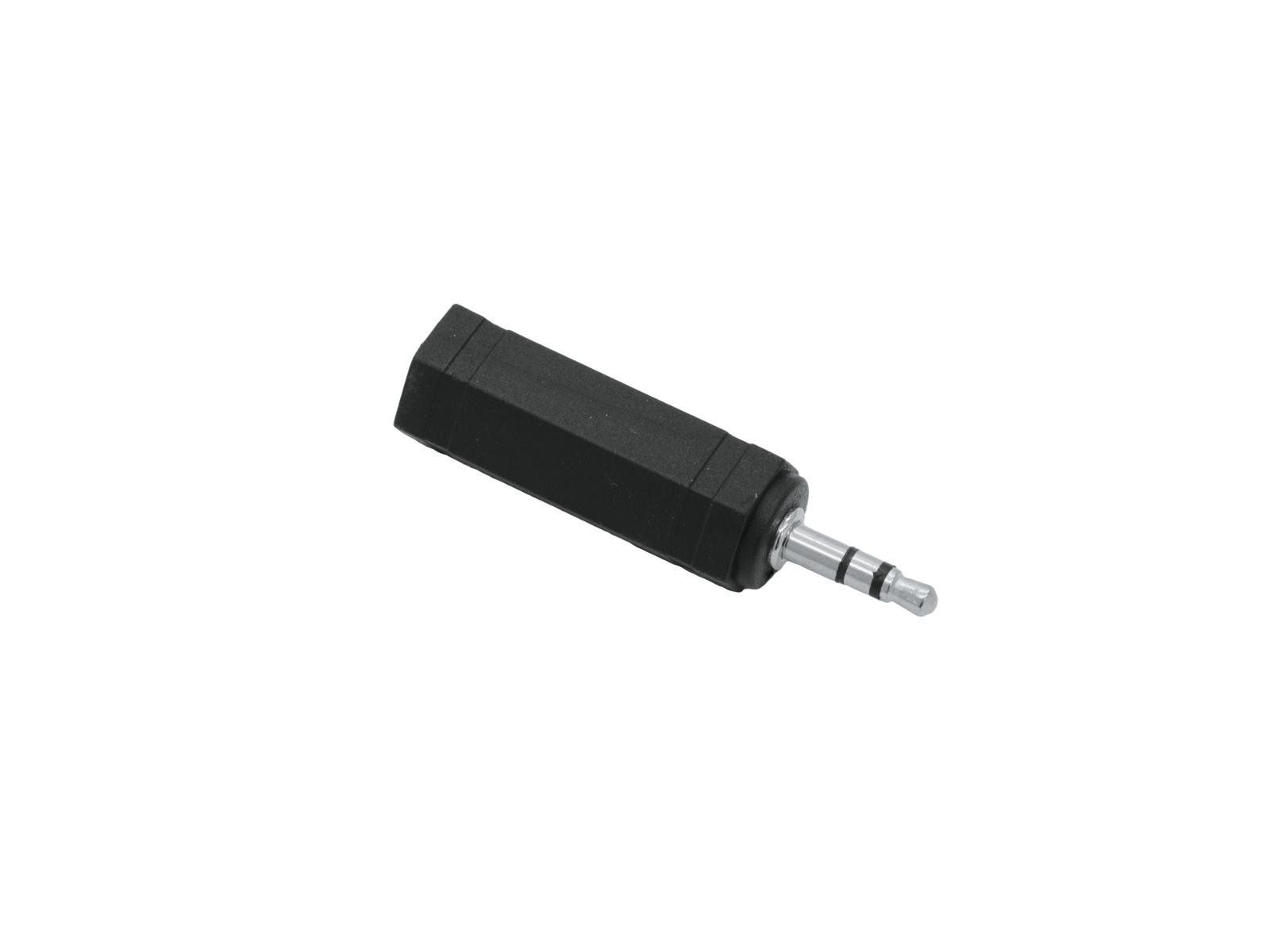 Festadapter 3,5mm Stereoklinkenstecker  6,3mm Stereoklinkenbuchse Kunststoff_00001580_