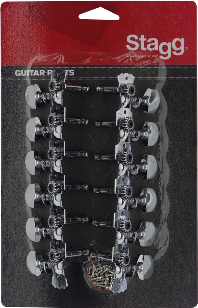 5414428015457 - Stagg Mechanik fÃ¼r 12-String Folkgitarre 6L  6R chrom