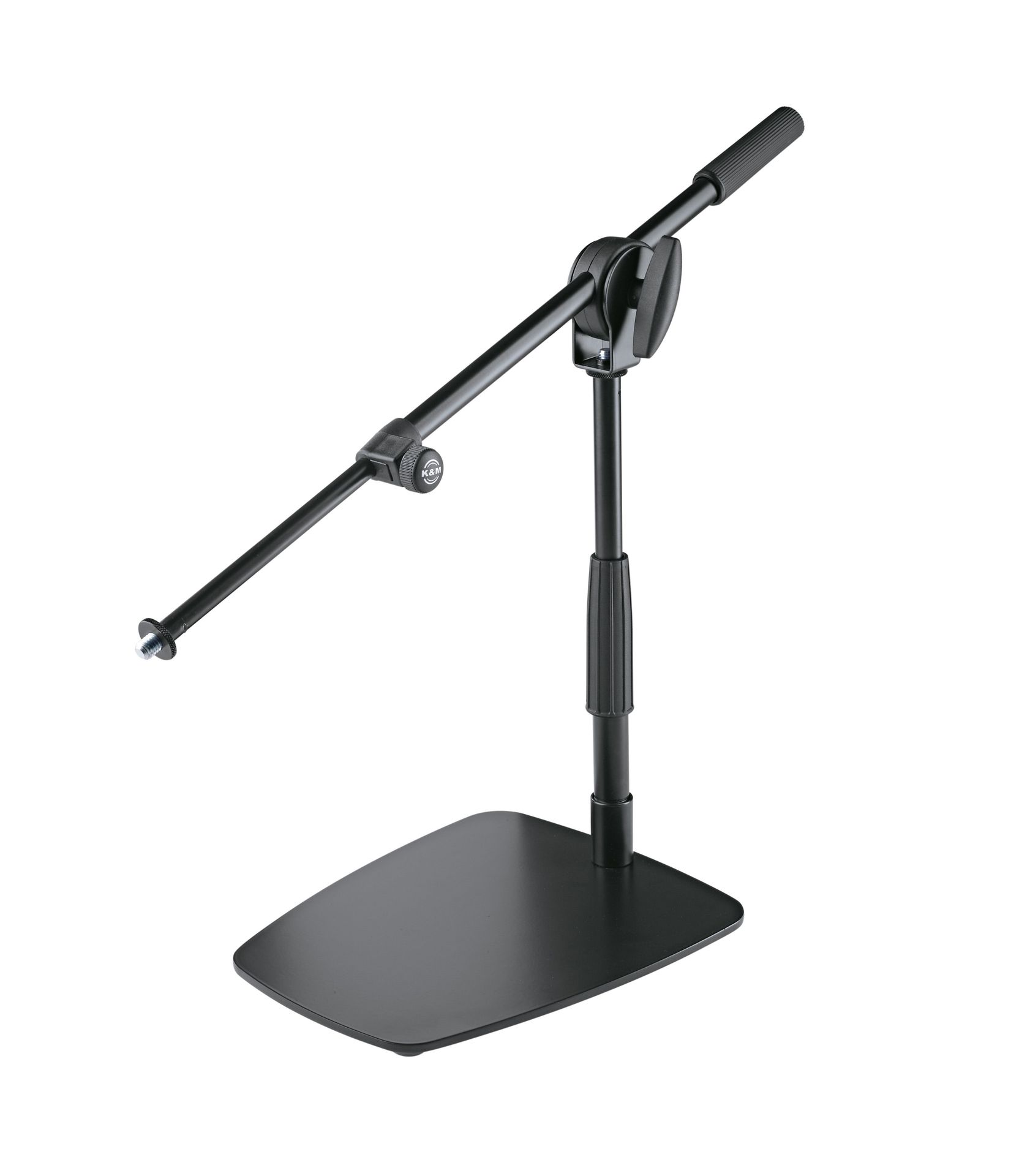 K&M 25993 Mikrofonstativ niedriges platzsparendes Stativ mit Galgen K&M 25993 Mikrofonstativ niedriges platzsparendes Stativ mit Galgen