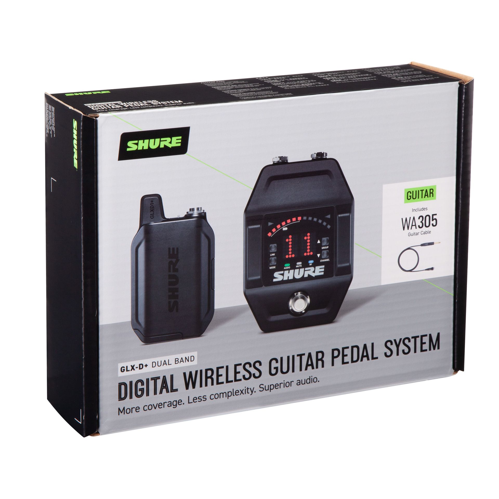 Shure GLXD16+ Instrumental Wireless System Guitar Pedal System  2,4 GHz +5,8 GHz