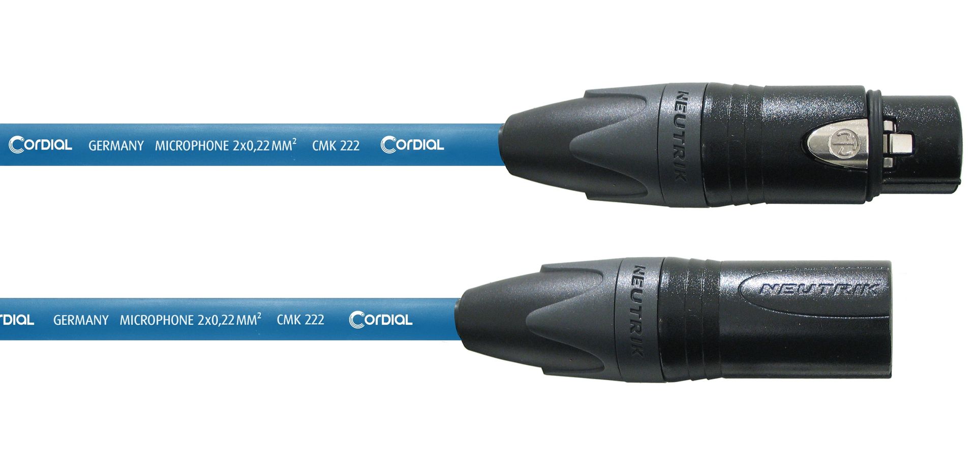 Cordial CPM 10 FM-BL Mikrofonkabel Neutrik XLR male/female, 10 Meter Blau