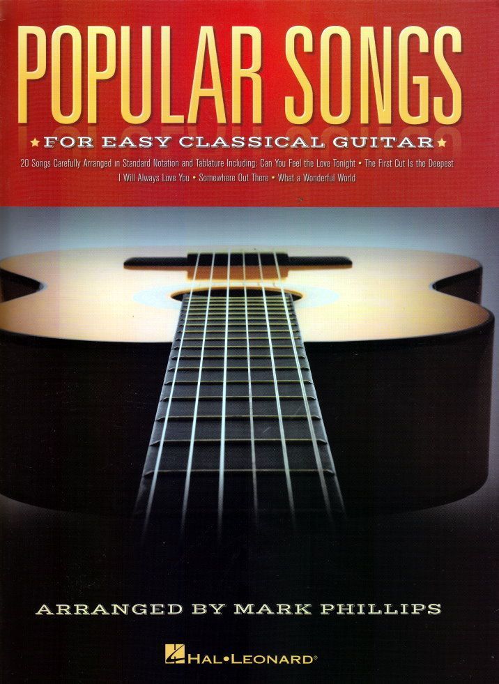 Noten Popular songs for easy classical guitar HL 130239 Arranger: Mark Phillips