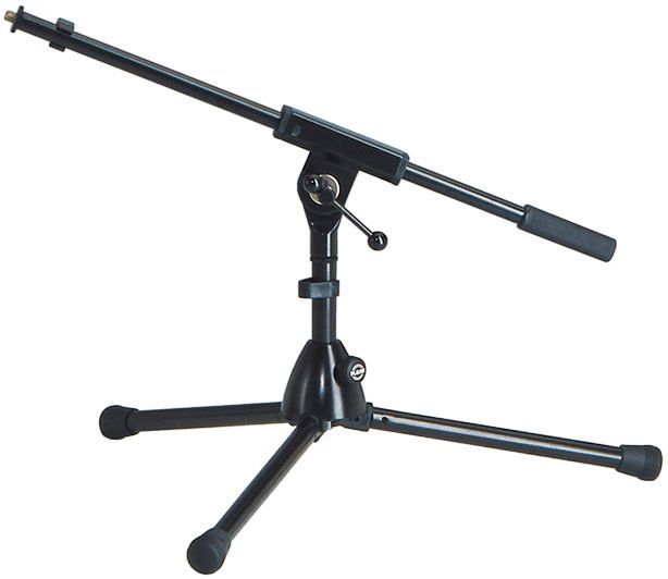 25910-300-55 K&M 259/1 Mikrofonstativ mit Schwenkarm für Bassdrummikrofon, klein, schwarz