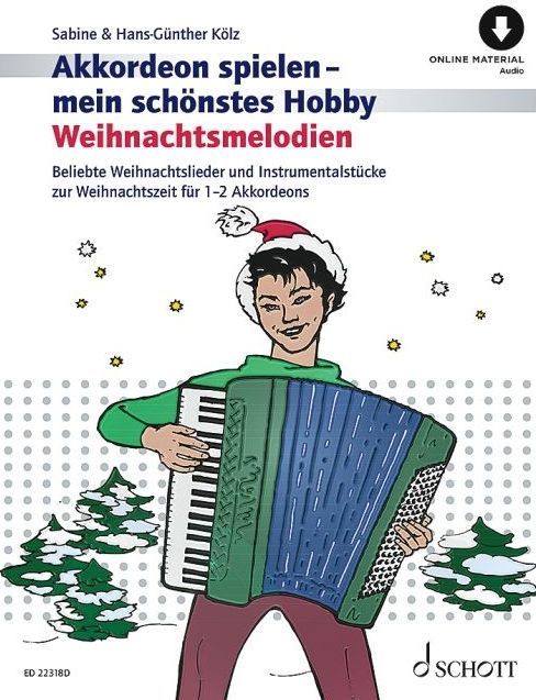 Noten Weihnachtsmelodien(+online material )für 1-2 Akkordeons Akkordeon spielen _00051638_