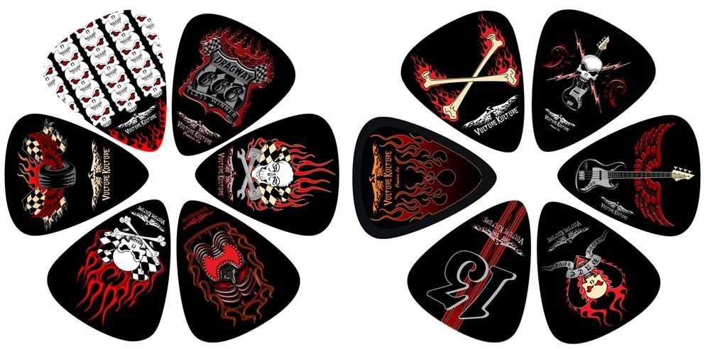 0881738090712 - Perris Pick LP12-VK1 Vulture Kulture Plektrenset mit lizensiertem Aufdruck 0881738090712 - Perris Pick LP12-VK1 Vulture Kulture Plektrenset mit lizensiertem Aufdruck