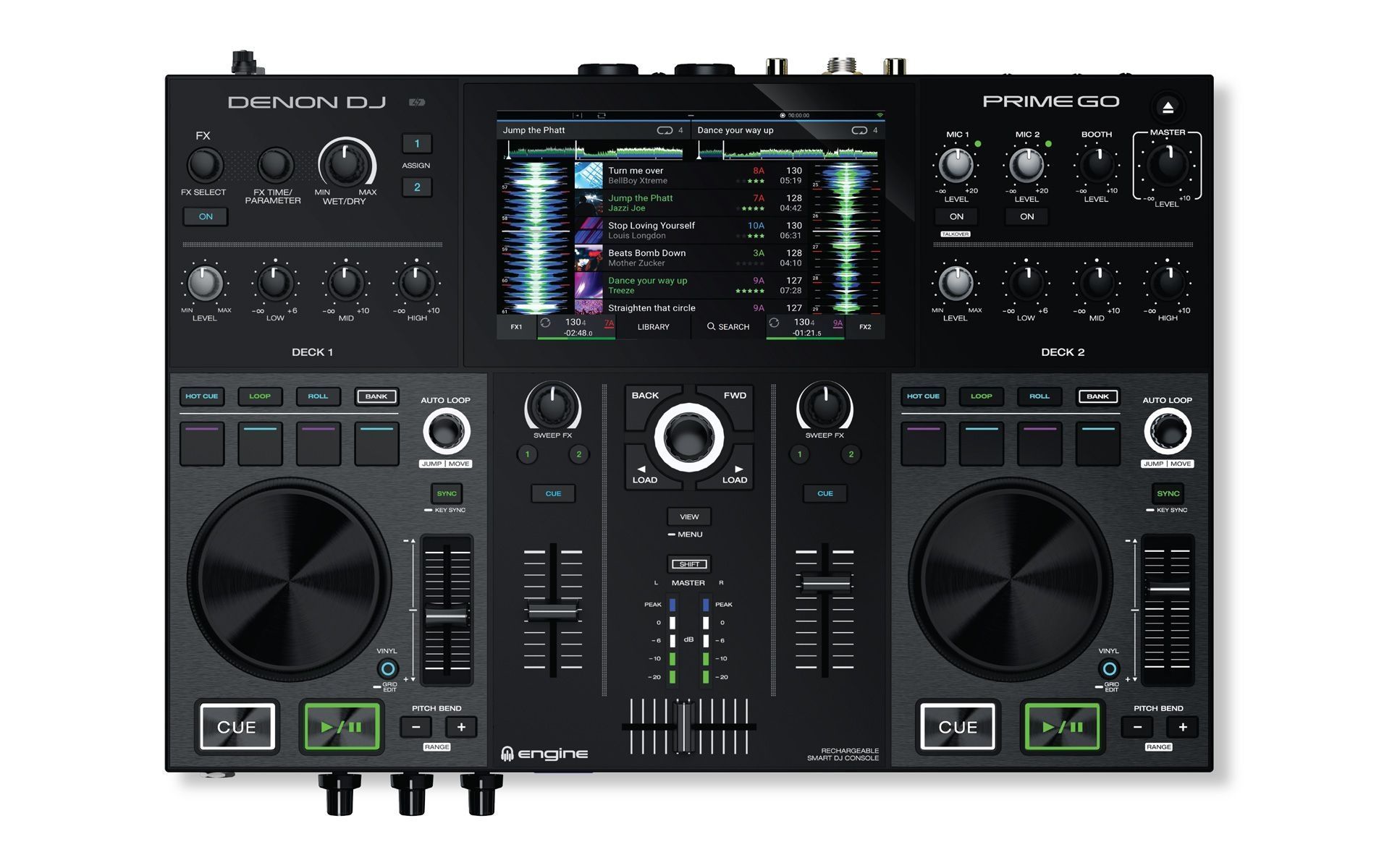 Denon DJ Prime GO DJ-Controller Mobile 2-Deck Smart DJ-Console