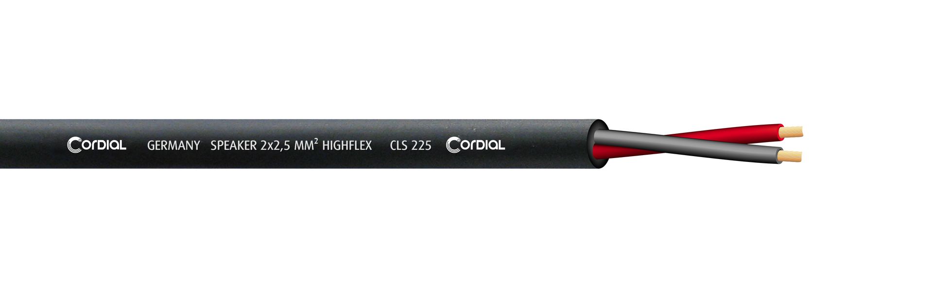 Cordial CLS 225 BK Lautsprecherkabel schwarz 2x2,50 qmm, Meterware Highflex