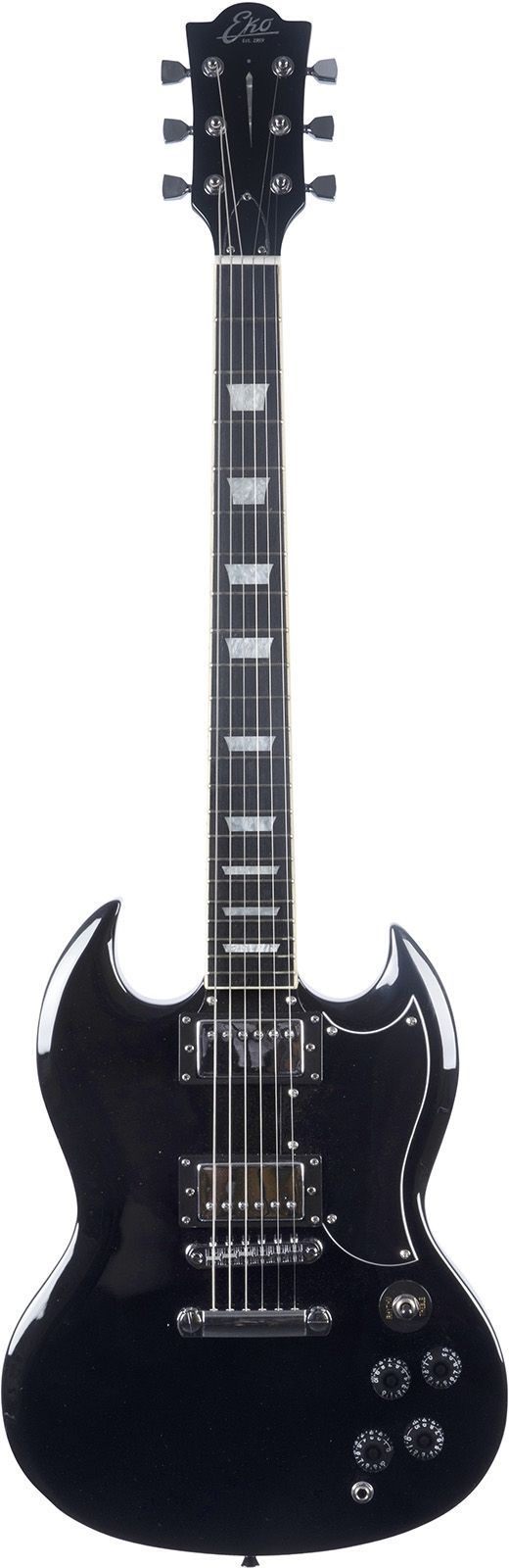 8056734498585 - EKO GEE DV300-BLK E-Gitarre Double Cut schwarz 8056734498585 - EKO GEE DV300-BLK E-Gitarre Double Cut schwarz