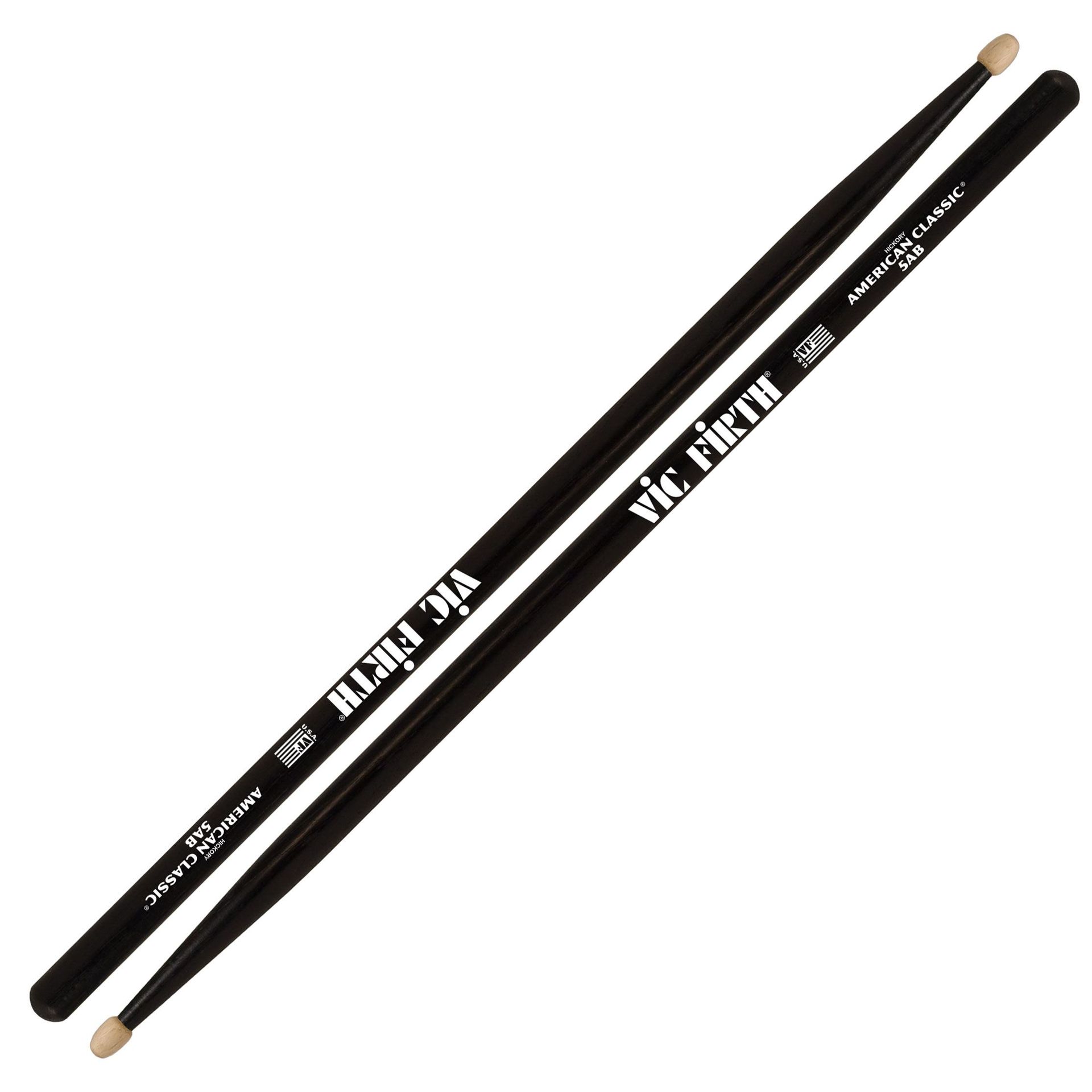 VIC FIRTH 5AB Black Finish Drumsticks