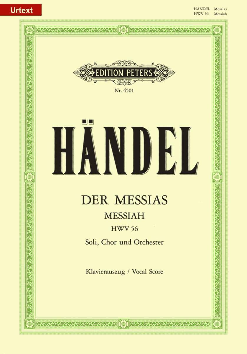 Noten G.F. Händel Der Messias HWV 56 Ed Peters EP 4501 Klavierauszug