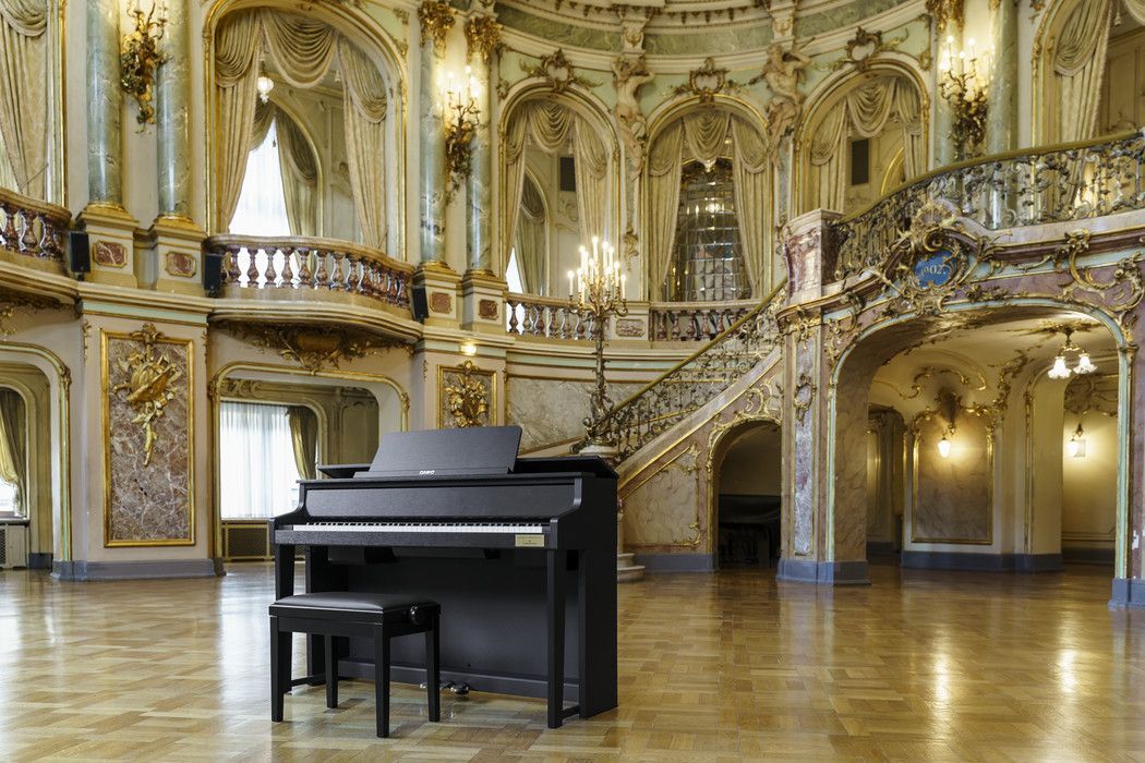 Casio GP-310 BK Bechstein Digitalpiano, Hybrid-Hammermechanik und Holztastatur