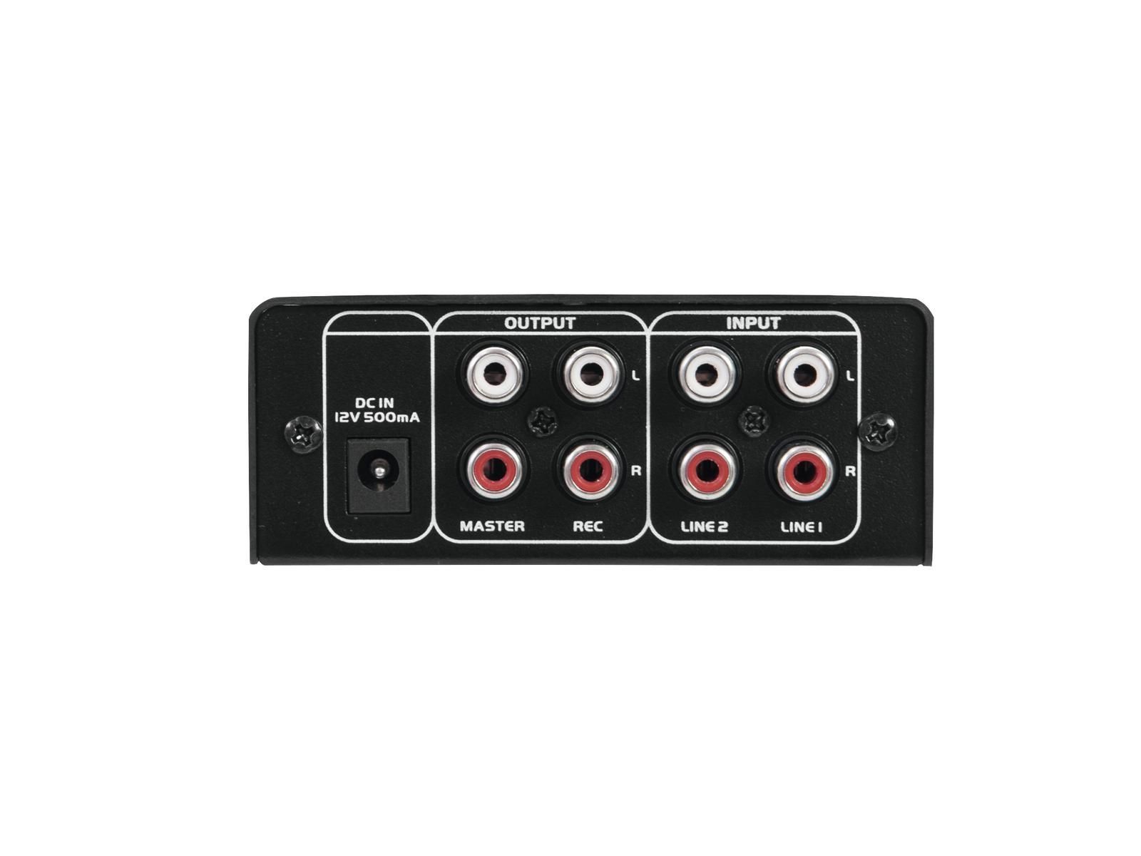 OMNITRONIC GNOME-202 Mini-Mixer schwarz 2-Kanal DJ-Mixer für Einsteiger