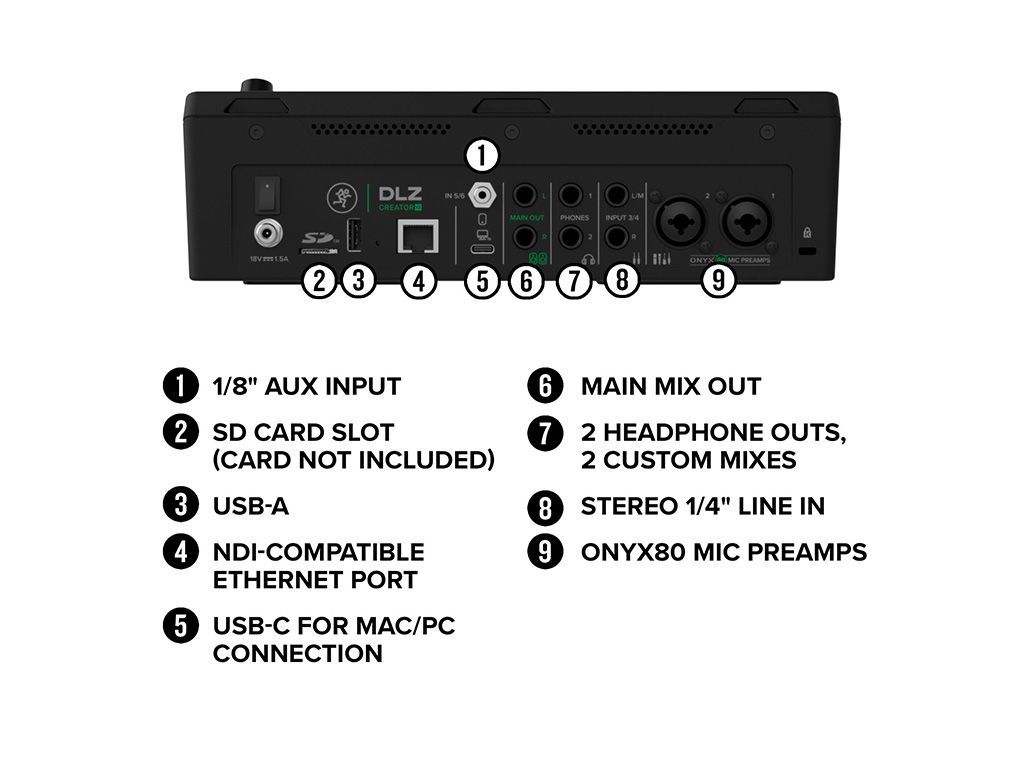 Mackie DLZ Creator XS Digitalmixer mit USB-Audio-Interface