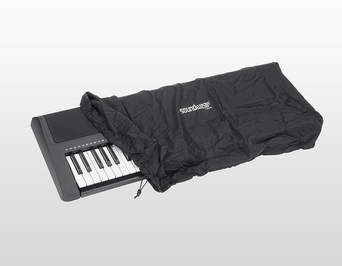 Soundwear Elastische Keyboard Abdeckhaube, 61 Tasten, 85-102 cm, schwarz