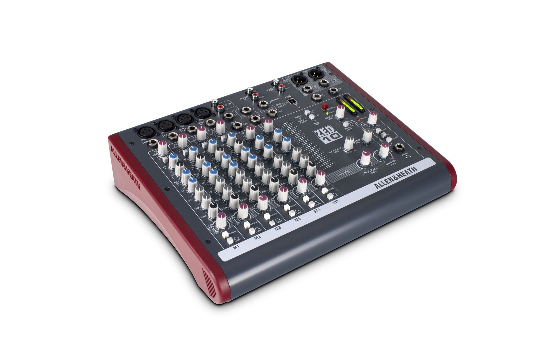 Allen & Heath ZED-10 Mixer, 4 Inputs + 2 StereoIN, USB Send / Return