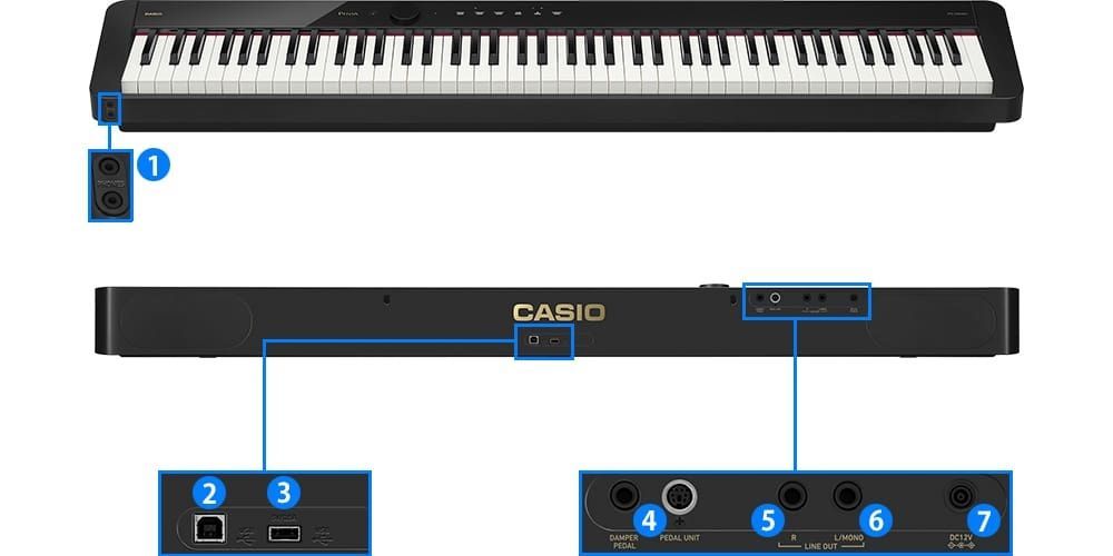 Casio PX-S5000 BK Stagepiano schwarz, Digitalpiano _00051489_