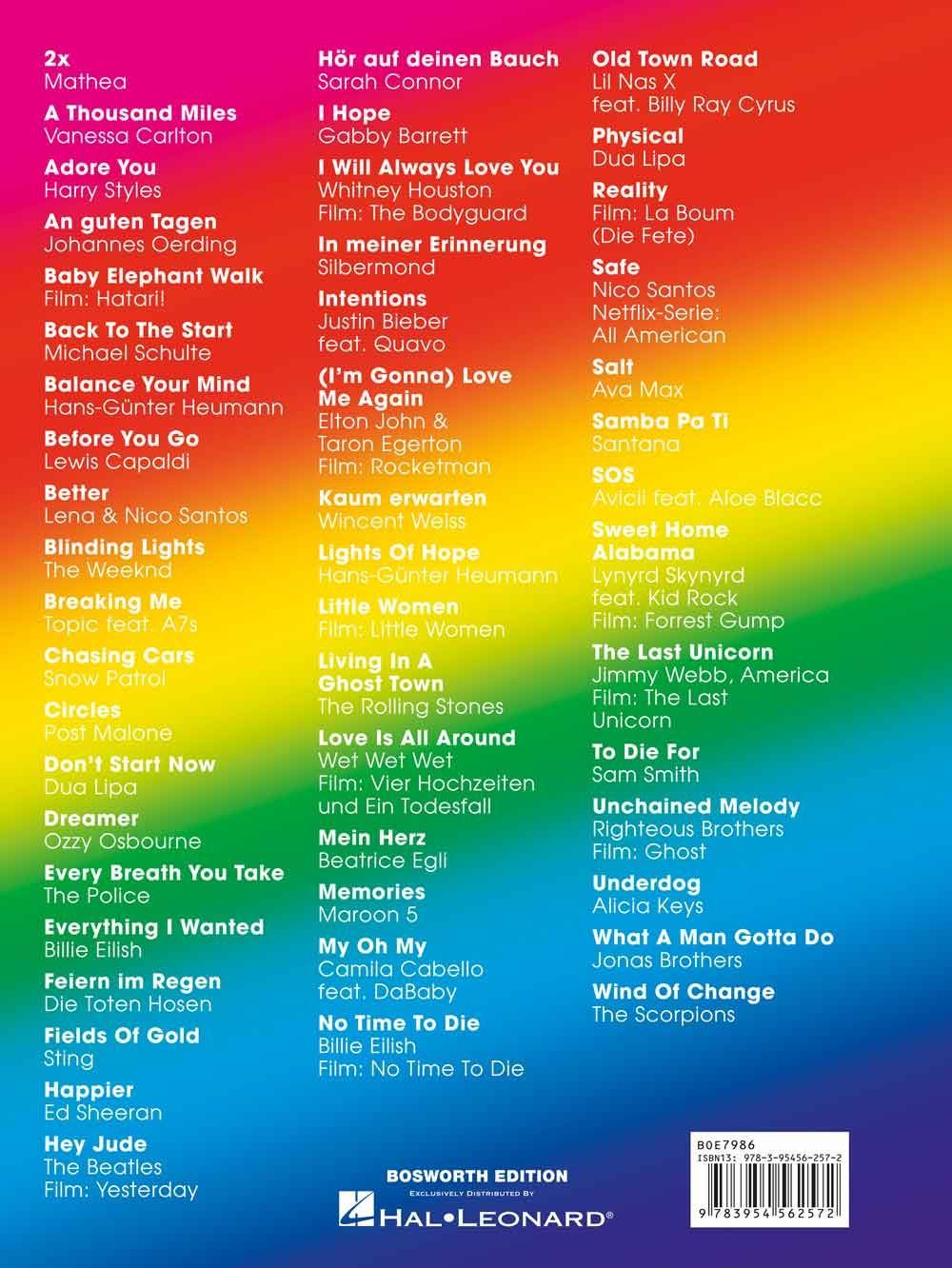 Noten Keyboard gefällt mir 10 ! 50 Chart und Film Hits Bosworth BoE7986 Heumann