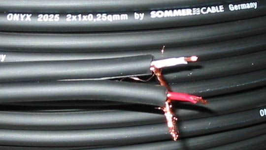 Sommer Cable Onyx 2025 BK Zwillingskabel unsymmetrisch, Patchkabel Meterware 