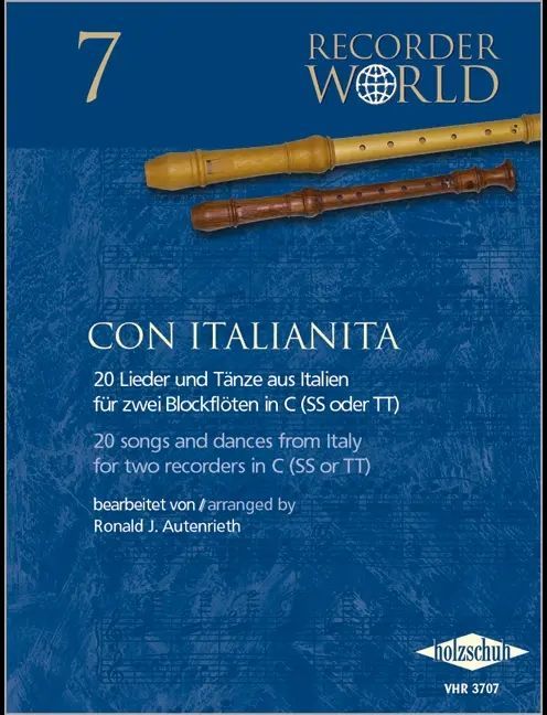 Noten Con Italianita - Eine musikalische Reise VHR 3707 Holzschuh 2 Blockflöten