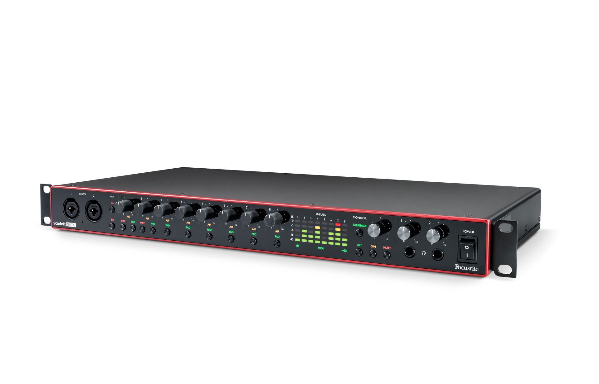 Focusrite Scarlett 18i20 3rd Gen 19" USB Audiointerface 18 Kanal