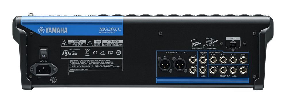 Yamaha MG20 XU Mixer 19", SPX Effekt, USB, 16 Mikrofoneingänge, 4 Stereoeingänge