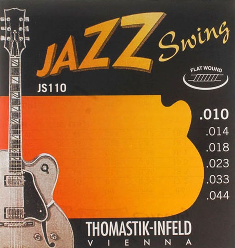 Thomastik Saiten für E-Gitarre Jazz Swing Series Nickel Flat Wound Satz JS110 Extra Light .010-.044w